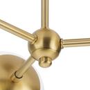 ATWELL COLLECTION THREE-LIGHT BRUSHED BRONZE MID-CENTURY MODERN SEMI-FLUSH MOUNT 