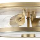 GILLIAM COLLECTION 12-5/8 IN. TWO-LIGHT VINTAGE BRASS NEW TRADITIONAL FLUSH MOUNT 