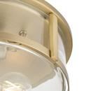 GILLIAM COLLECTION 12-5/8 IN. TWO-LIGHT VINTAGE BRASS NEW TRADITIONAL FLUSH MOUNT 