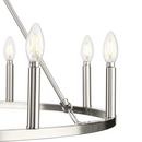 9-Light 36in. Pillar Candle Style Chandelier in Brushed Nickel 