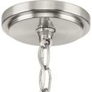9-Light 36in. Pillar Candle Style Chandelier in Brushed Nickel 