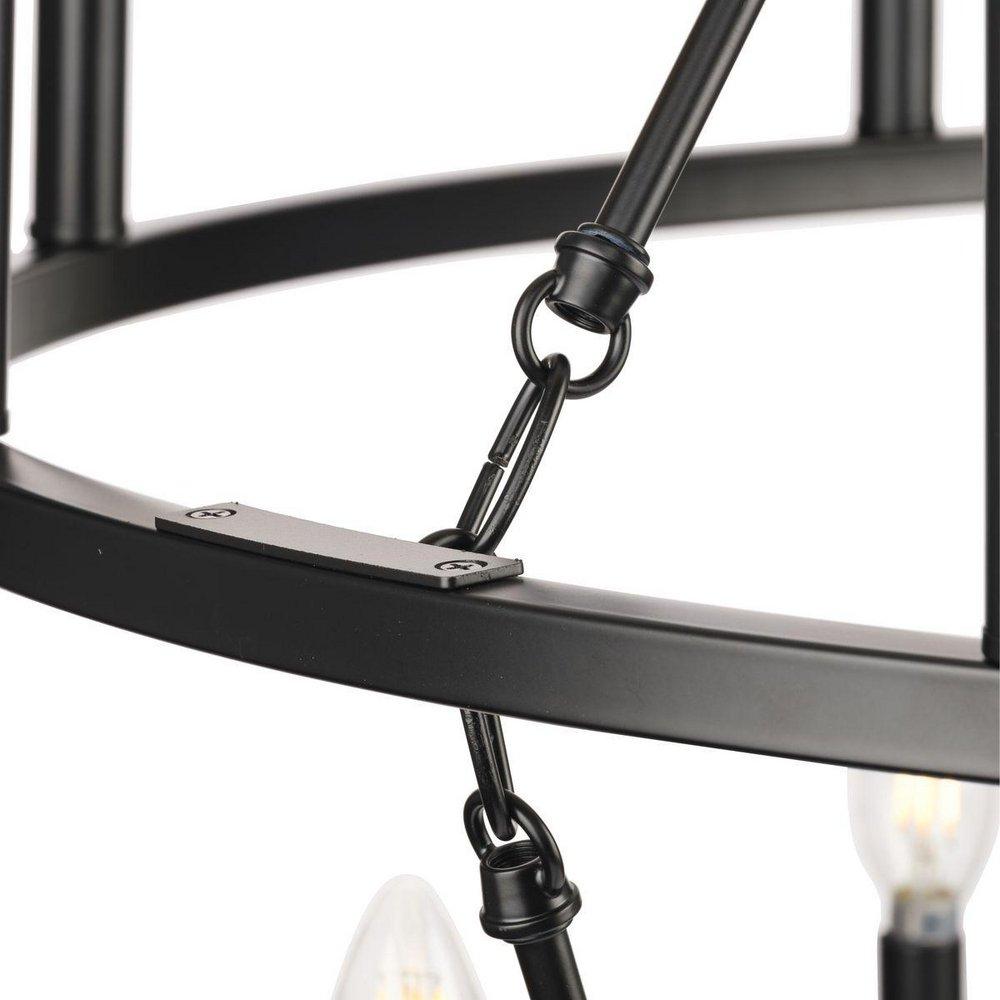 GILLIAM COLLECTION NINE-LIGHT MATTE BLACK NEW TRADITIONAL CHANDELIER 