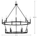 GILLIAM COLLECTION NINE-LIGHT MATTE BLACK NEW TRADITIONAL CHANDELIER 