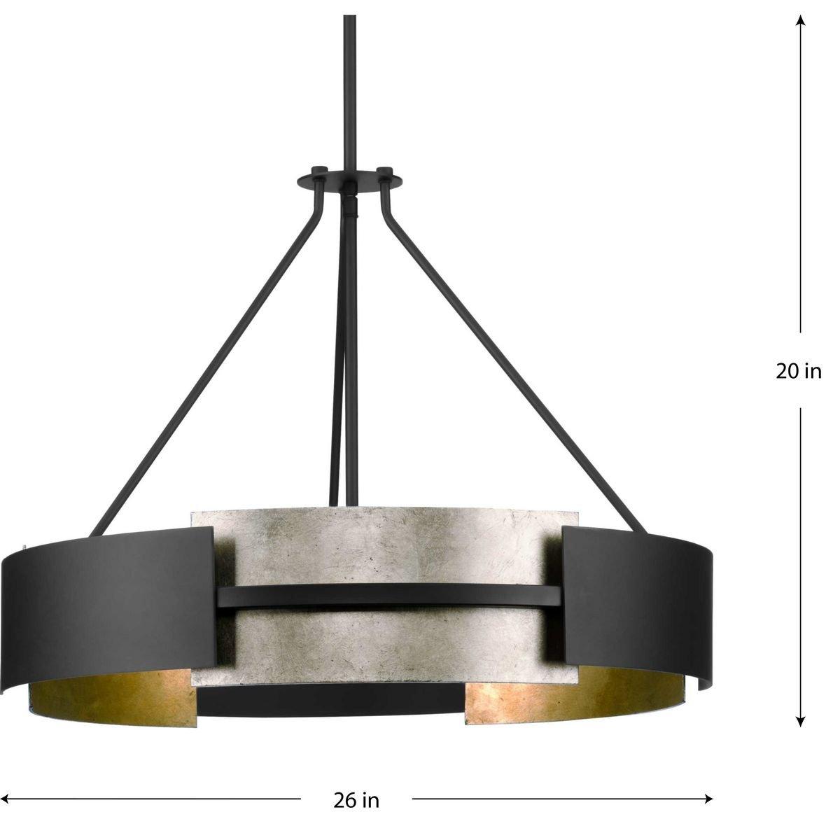 Progress Lighting Matte Black 60W 5-Light Medium E-26 Incandescent Pendant 