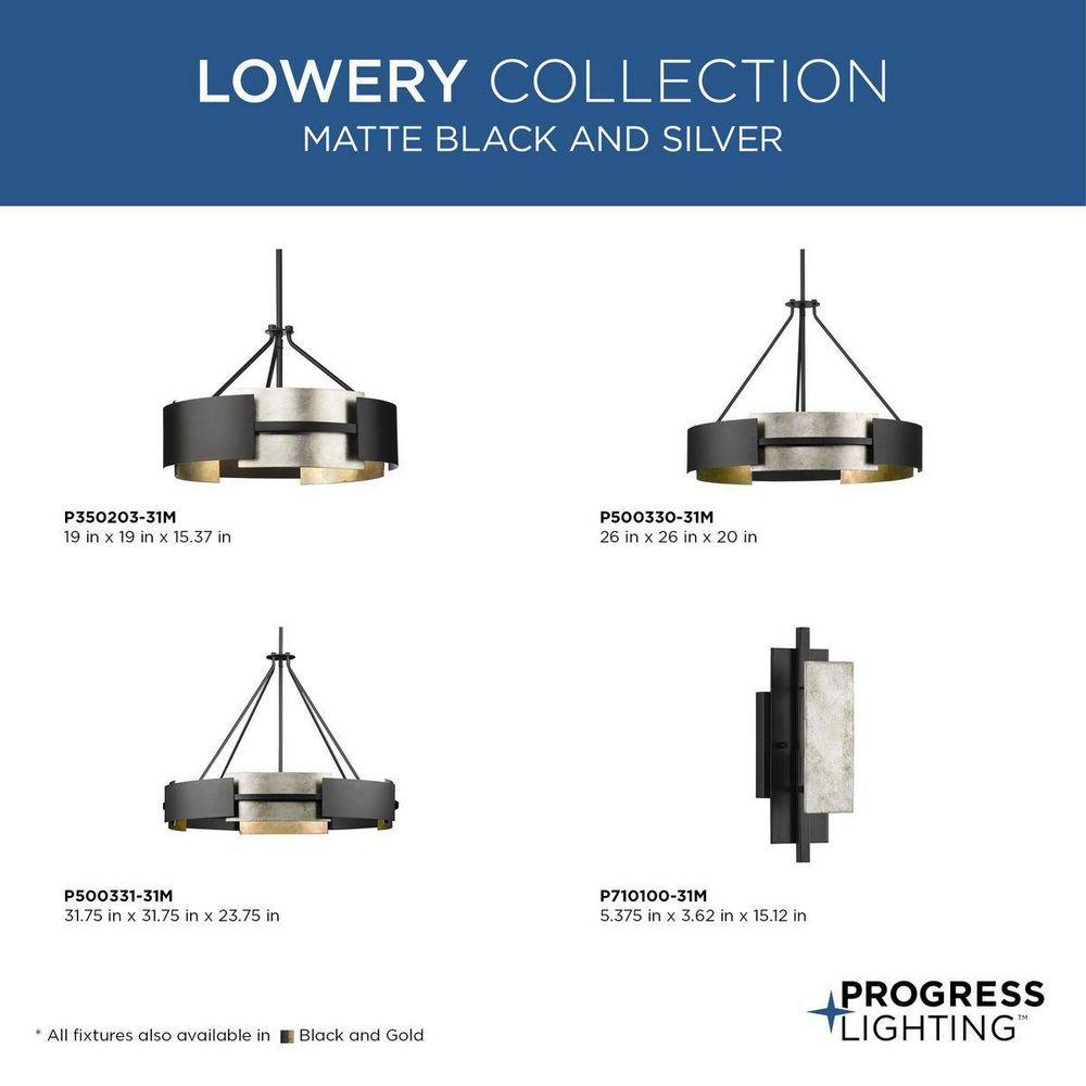 Progress Lighting Matte Black 60W 5-Light Medium E-26 Incandescent Pendant 