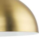 PERIMETER COLLECTION ONE-LIGHT BRUSHED GOLD MID-CENTURY MODERN PENDANT WITH METAL SHADE 