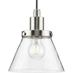 60W 1-Light Medium E-26 Incandescent Pendant in Brushed Nickel