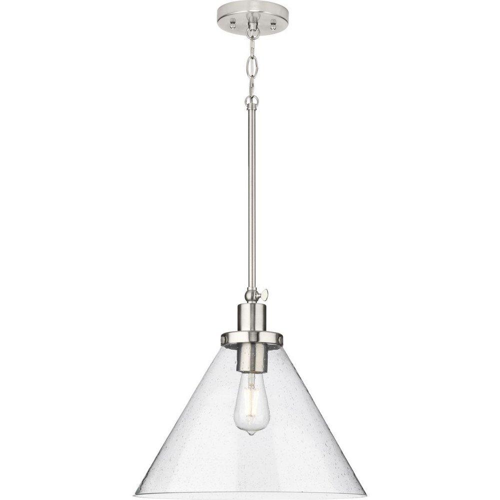 Progress Lighting Brushed Nickel 100W 1-Light Medium E-26 Incandescent Pendant 