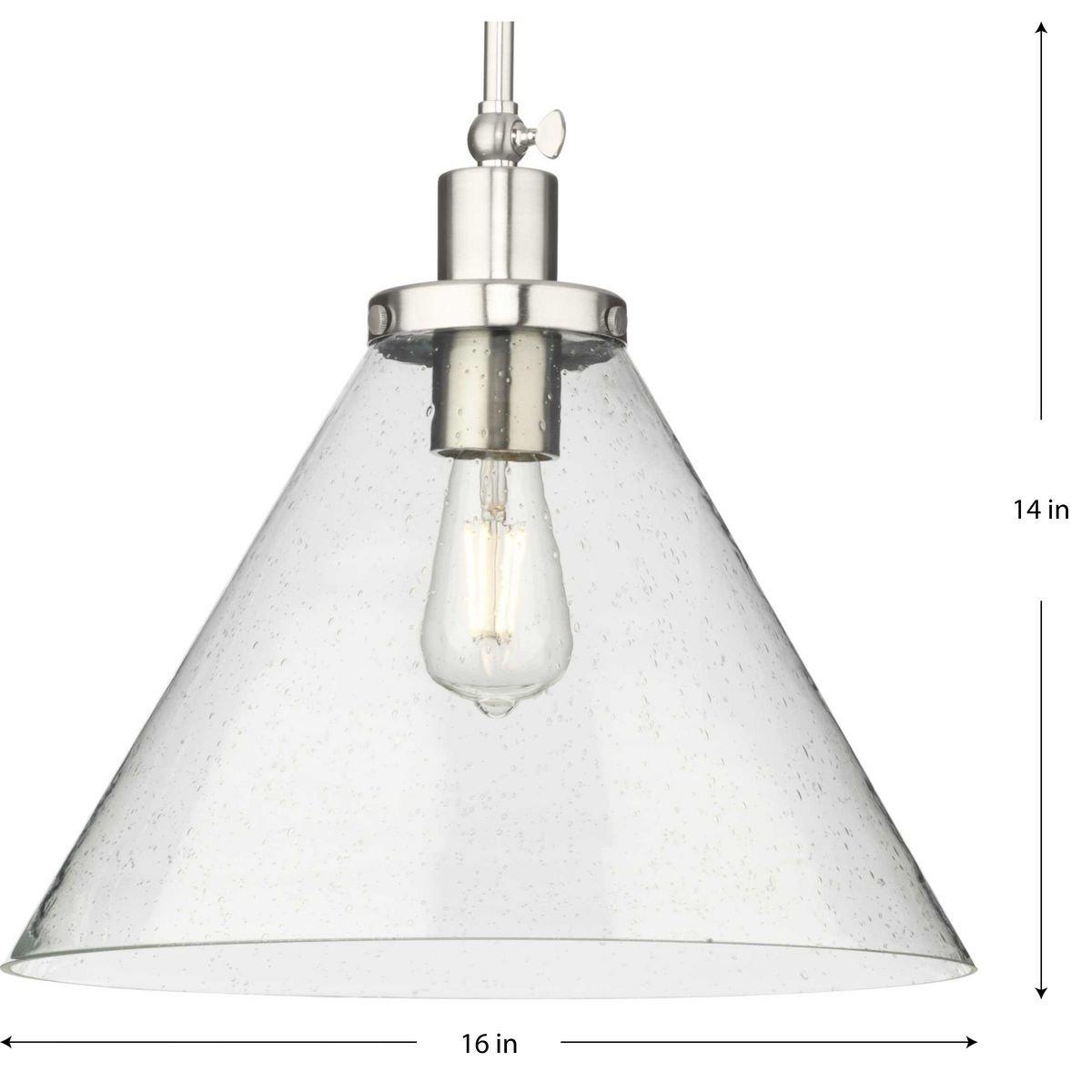 Progress Lighting Brushed Nickel 100W 1-Light Medium E-26 Incandescent Pendant 