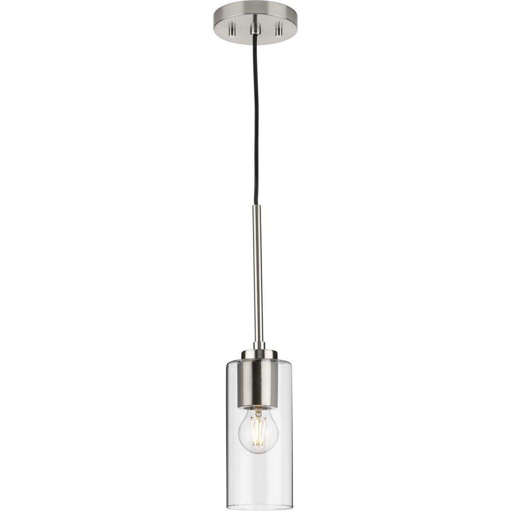 Progress Lighting Brushed Nickel 60W 1-Light Medium E-26 Incandescent Pendant 