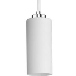 60W 1-Light Transitional Pendant in Polished Chrome