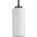 60W 1-Light Transitional Pendant in Matte Black
