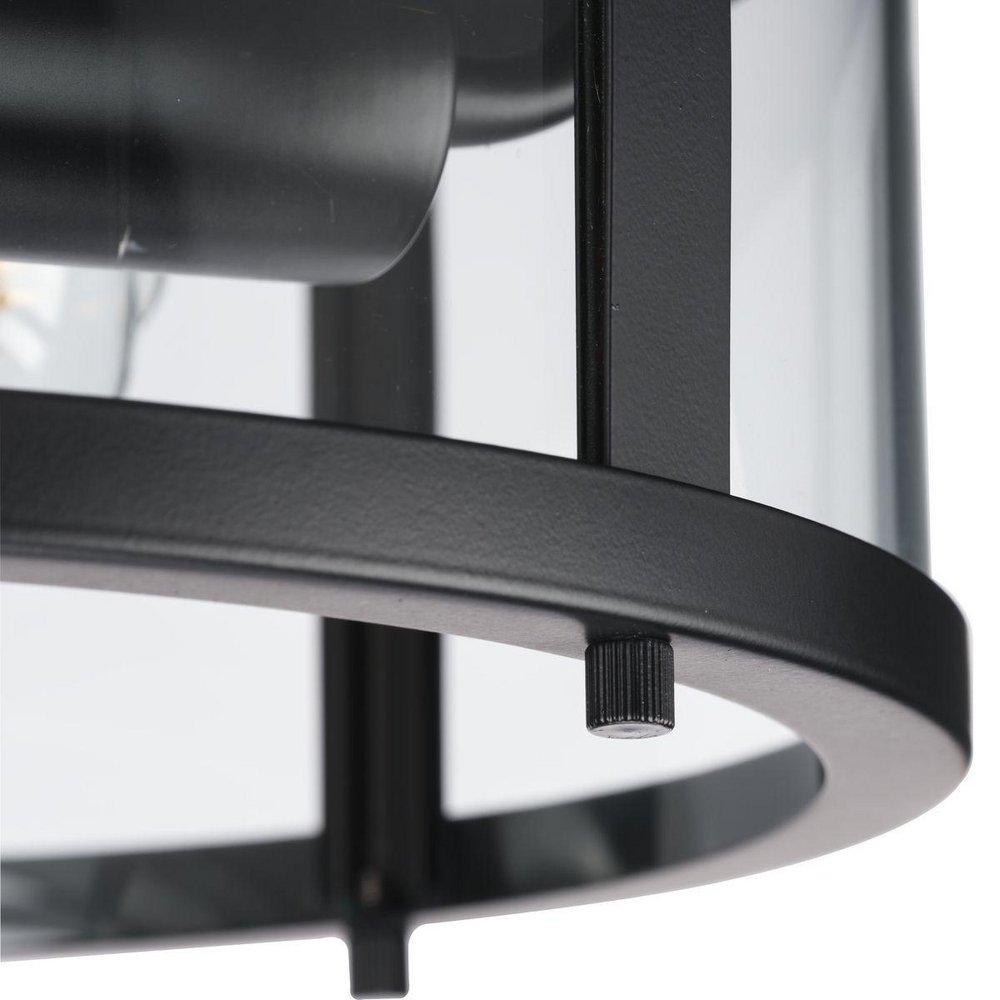 GUNTHER TWO-LIGHT MATTE BLACK MODERN FARMHOUSE FLUSH MOUNT LIGHT 