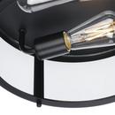 GUNTHER TWO-LIGHT MATTE BLACK MODERN FARMHOUSE FLUSH MOUNT LIGHT 
