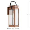 Progress Lighting Antique Copper 100W 1-Light 19-3/8 in. Wall Sconce 