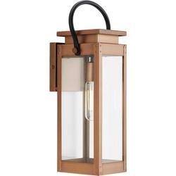 1-Light 100W Medium Outdoor Wall Sconce Lantern in Antique Copper