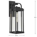 Progress Lighting Textured Black 60W 1-Light 20 in. Wall Sconce 