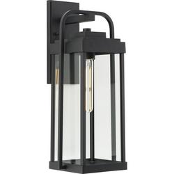 1-Light 60W 20 in. Medium E26 Outdoor Wall Sconce in Textured Black