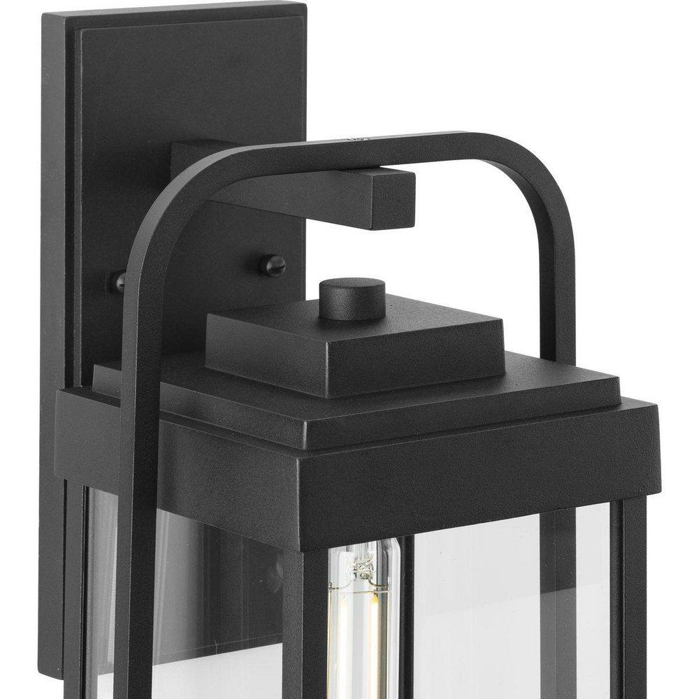 Progress Lighting Textured Black 60W 1-Light 20 in. Wall Sconce 