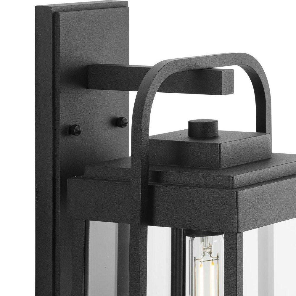 Progress Lighting Textured Black 60W 1-Light 20 in. Wall Sconce 