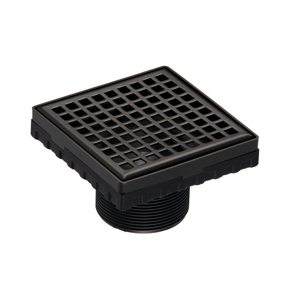 4X4 IN. LQ4 SQUARES PATTERN STRAINER-2 IN. THROAT IN OIL RUBBED BRONZE 