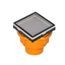 4X4 IN. LTD 4 TILE INSERT COMPLETE KIT IN POLISHED STAINLESS WITH CAST IRON DRAIN BODY 