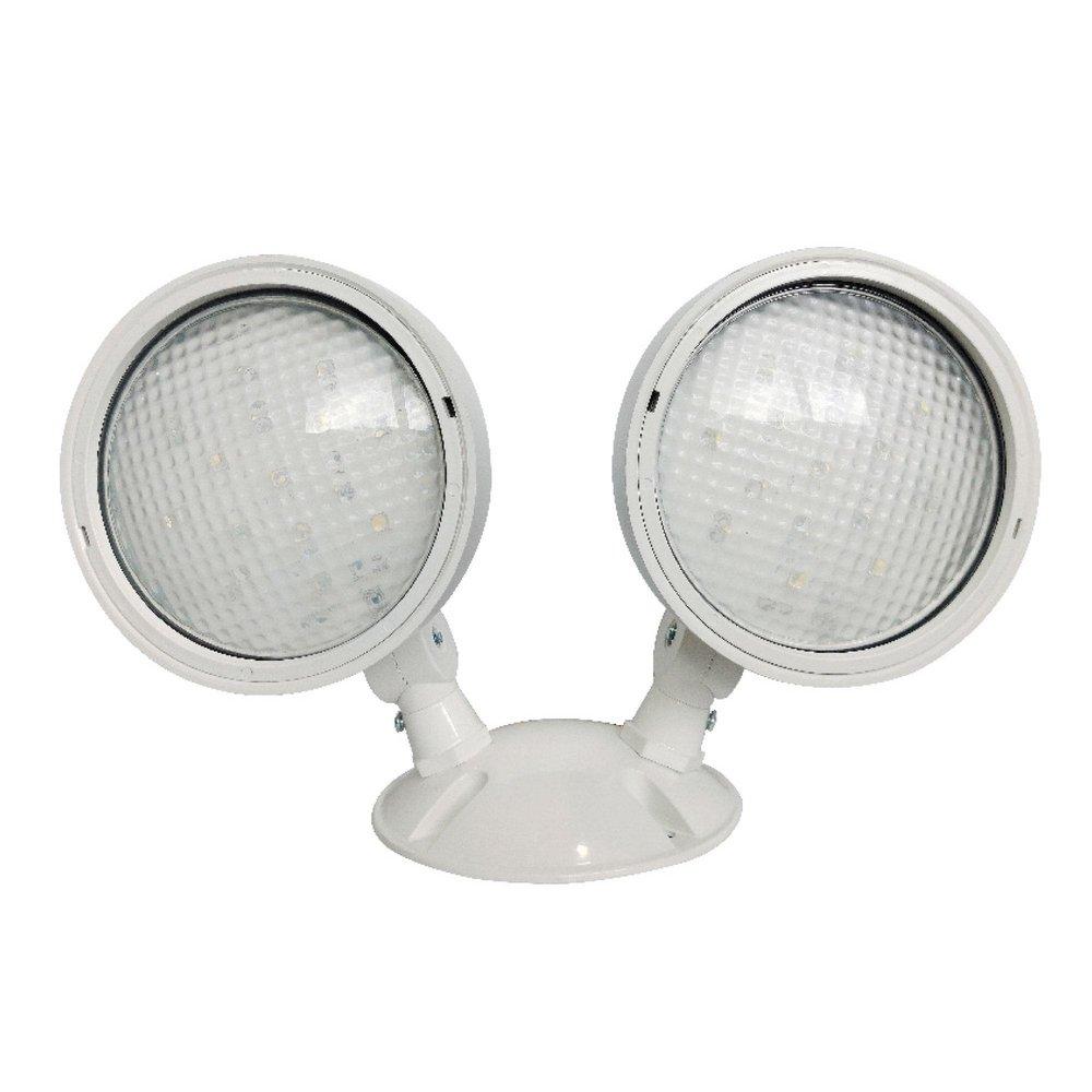9 in. Wet LED Double Remote Head Emergency Light with Adjustable Lens 