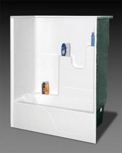 60 x 32 in. Tub & Shower Unit in White Left Drain