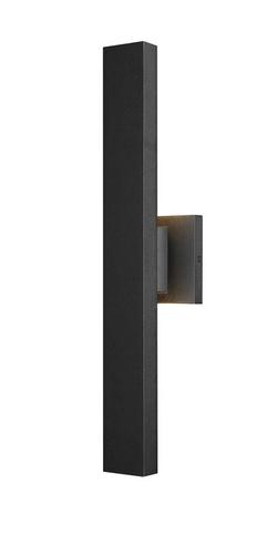 10W 2-Light 20-1/2 in. Outdoor Wall Sconce in Black