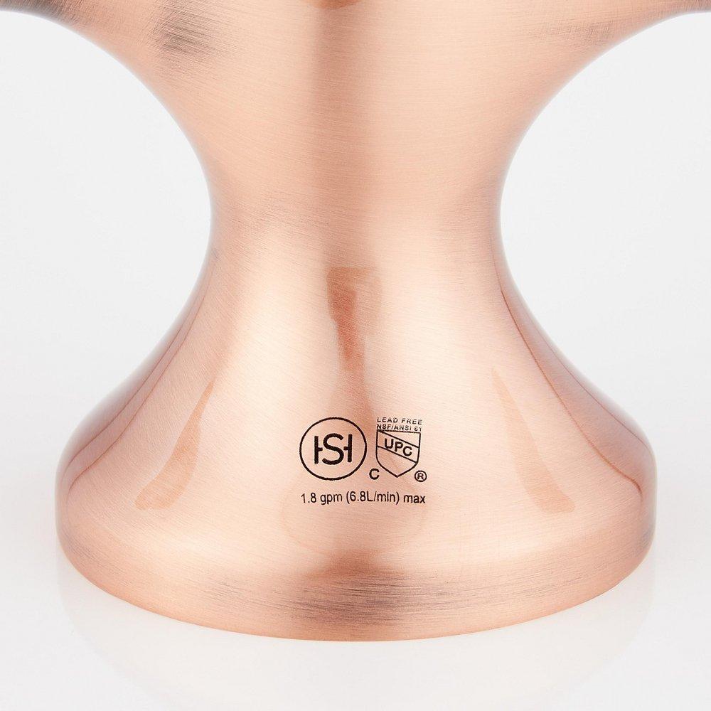 ISABEL SINGLE-HOLE GOOSENECK BAR FAUCET - SATIN COPPER 