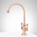 Signature Hardware Satin Copper Two Handle Gooseneck Bar Faucet 