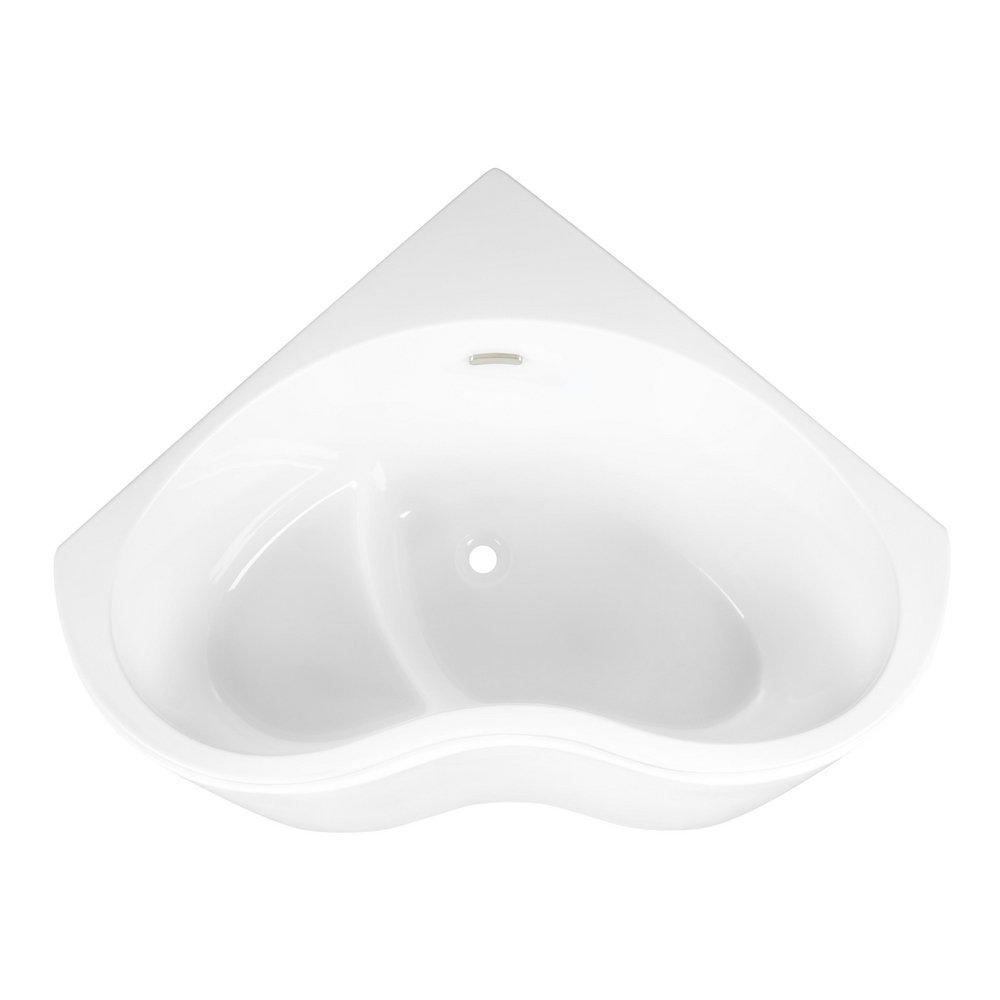 49 KENORA ACRYLIC CORNER TUB - BRUSHED NICKEL TRIM 