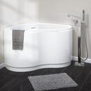 49 KENORA ACRYLIC CORNER TUB - BRUSHED NICKEL TRIM 