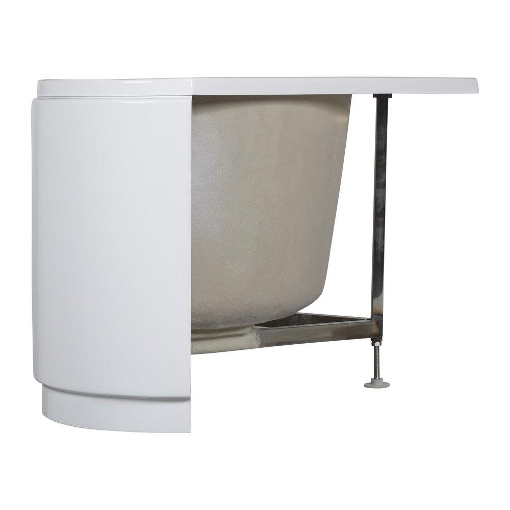 49 in. Soaker Corner Bathtub with Center Drain in White 