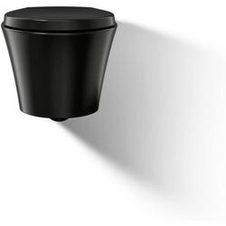 Dual Flush Elongated One Piece Toilet in Black Black