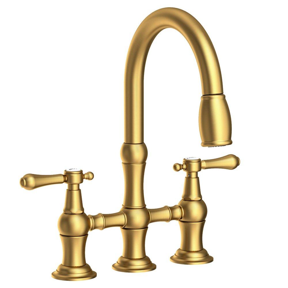 KITCHEN BRIDGE PULL-DOWN FAUCET SATIN BRONZE PVD 