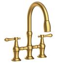 Two Handle Bridge Kitchen Faucet in Satin Bronze - PVD