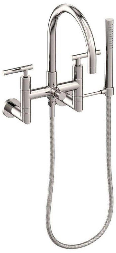 Wall Mount Tub Filler with Handshower 