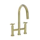 KITCHEN BRIDGE PULL-DOWN FAUCET POLISHED BRASS UNCOATED LIVING 