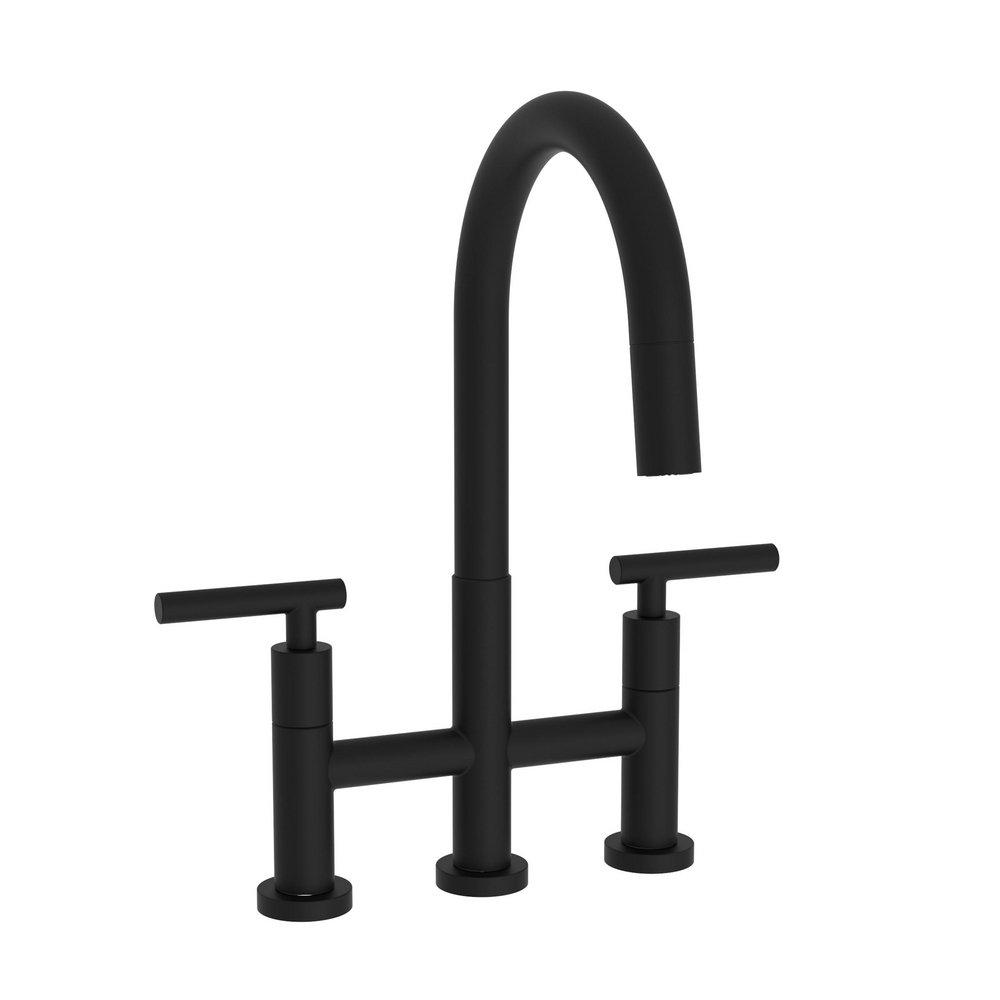 KITCHEN BRIDGE PULL-DOWN FAUCET FLAT BLACK 