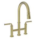 KITCHEN BRIDGE PULL-DOWN FAUCET SATIN BRASS PVD 