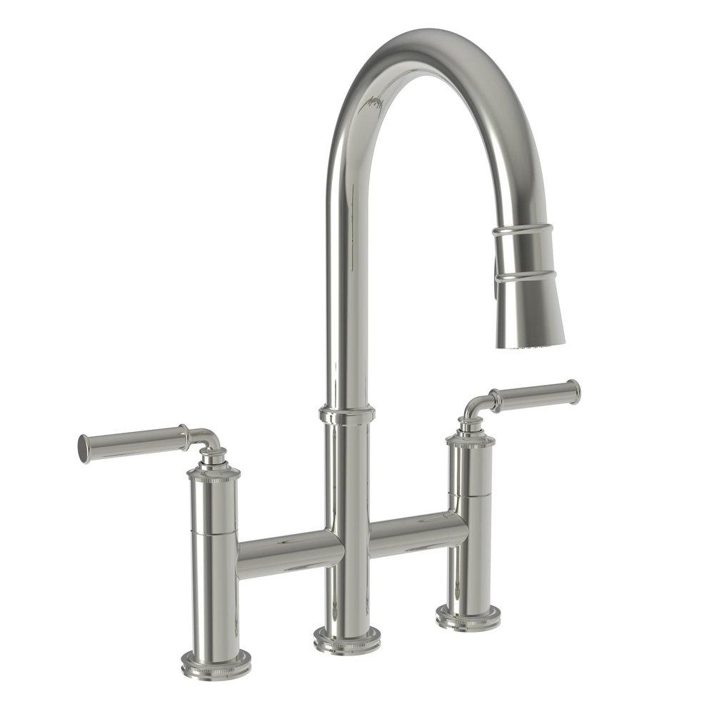 KITCHEN BRIDGE PULL-DOWN FAUCET POLISHED NICKEL 
