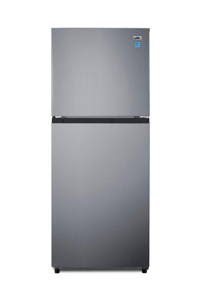 Summit Appliance Stainless Steel/Black 10.1 cu. ft. Top Mount Freezer Refrigerator 