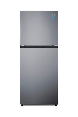 10.1 cu. ft. Top Mount Freezer Refrigerator in Stainless Steel with Black