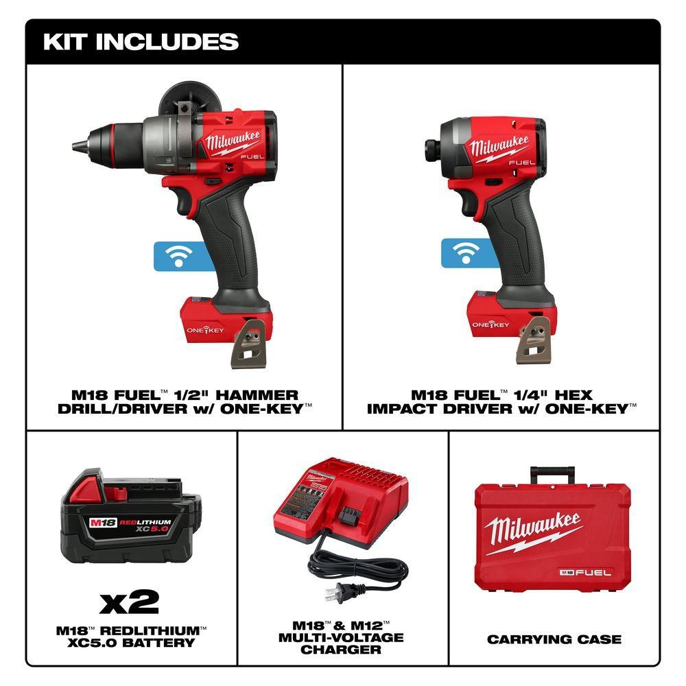 M18 FUEL 2-TOOL COMBO KIT W/ ONE-KEY 