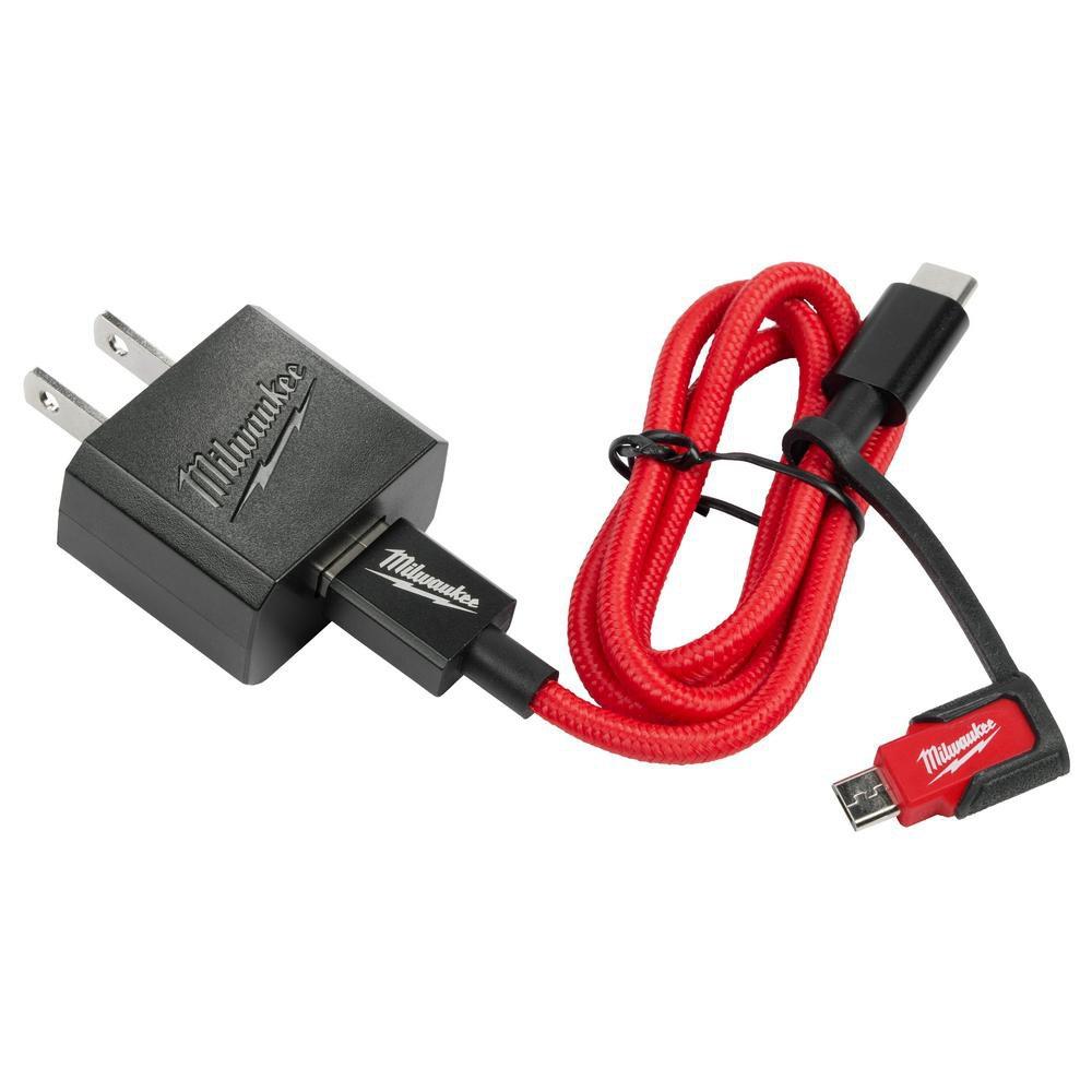 3FT USB-C AND 2.1A WALL CHARGER W/MICRO USB ADAPTOR 