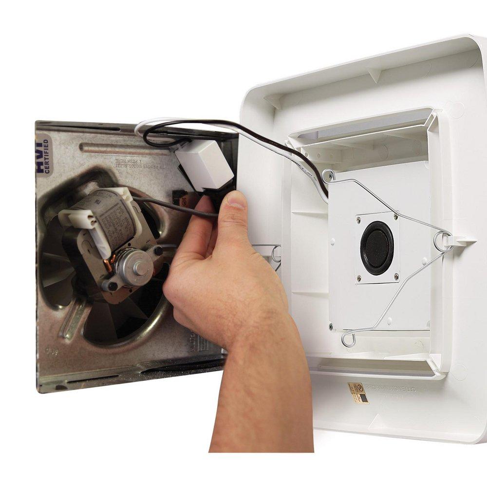 NUTONE BLUETOOTH SPEAKER QUICK INSTALL BATHROOM EXHAUST FAN GRILLE/COVER W/ LED LIGHT - SINGLE PACK - 