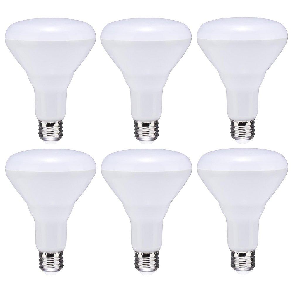 SATCO White 8.5W Dimmable BR30 Medium E-26700 Lumens LED Light Bulb (Pack of 6) 