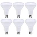 SATCO White 8.5W Dimmable BR30 Medium E-26700 Lumens LED Light Bulb (Pack of 6) 