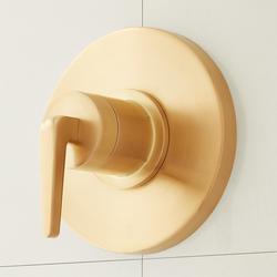 Single Handle Pressure Balancing Valve Trim in Brushed Gold (Trim Only)